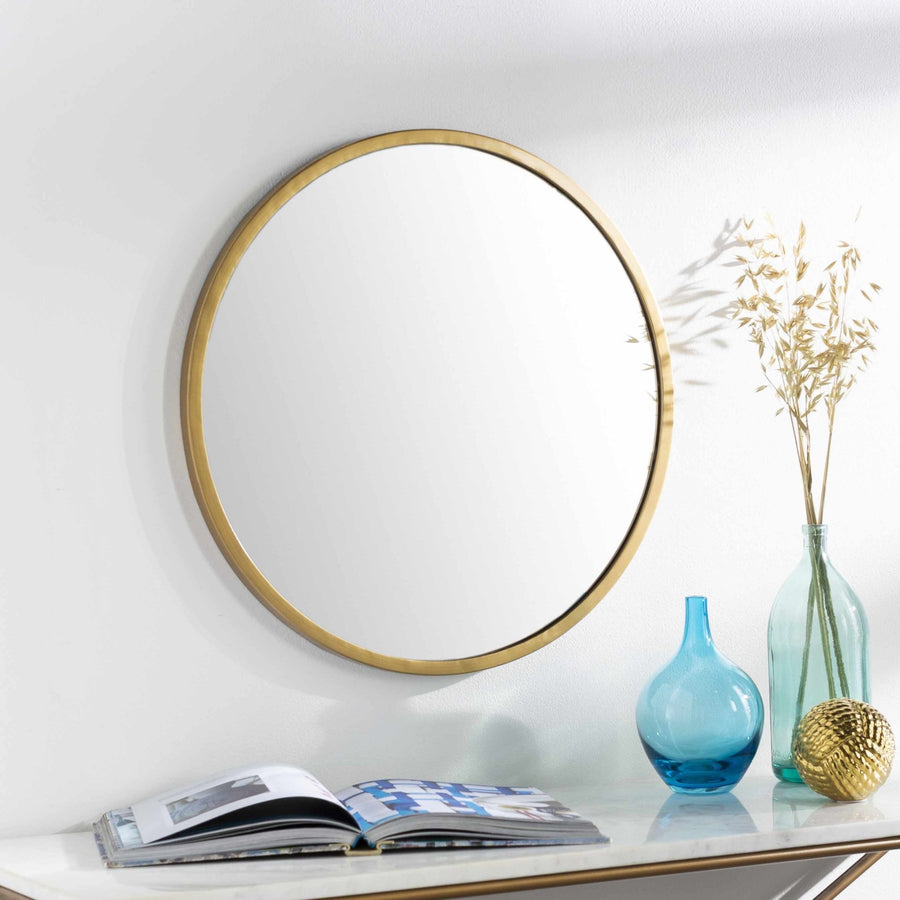 Modern Golden Ring Wall Mirror Round Prefect for Home Decor - The Rug Decor