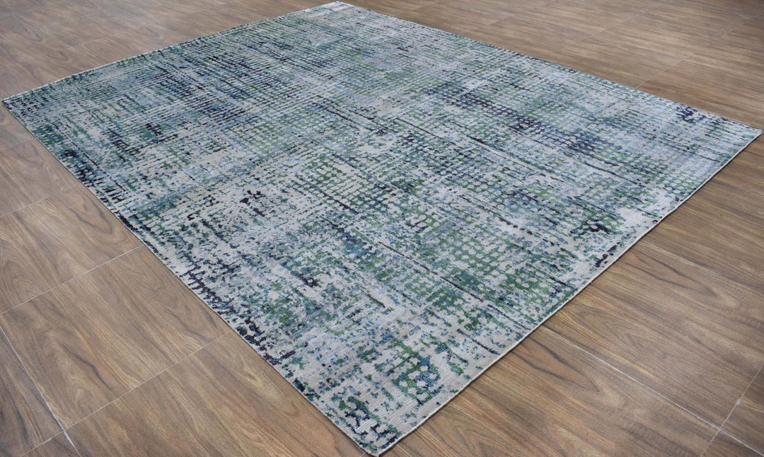 Modern Handmade Bamboo Silk 8' x 10' Area Rug | The Rug Decor | TRD1700810 - The Rug Decor