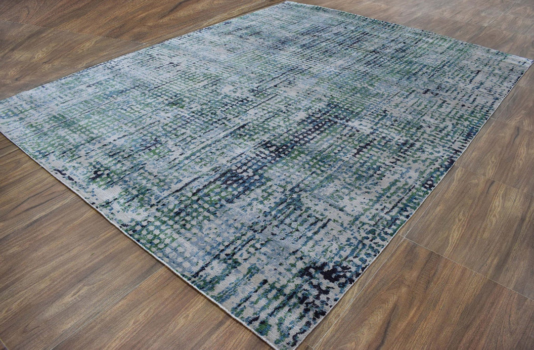 Modern Handmade Bamboo Silk 8' x 10' Area Rug | The Rug Decor | TRD1700810 - The Rug Decor