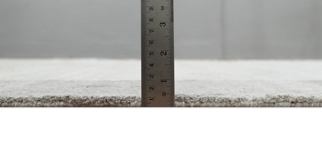 Modern Scandinavian 4.7x6.5 Brown and Silver Wool Hand Woven Area Rug | HL47 - The Rug Decor