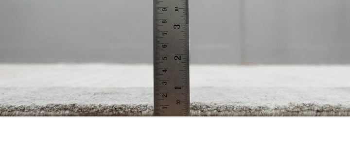 Modern Scandinavian 4.7x6.5 Brown and Silver Wool Hand Woven Area Rug | HL47 - The Rug Decor