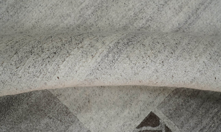 Modern Scandinavian 4.7x6.5 Brown and Silver Wool Hand Woven Area Rug | HL47 - The Rug Decor