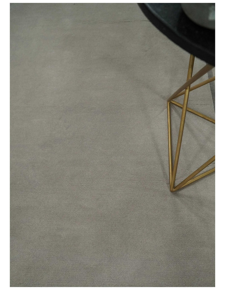 Modern Scandinavian 6x8 Silver and Gray Wool Hand Woven Area Rug | HL8 - The Rug Decor