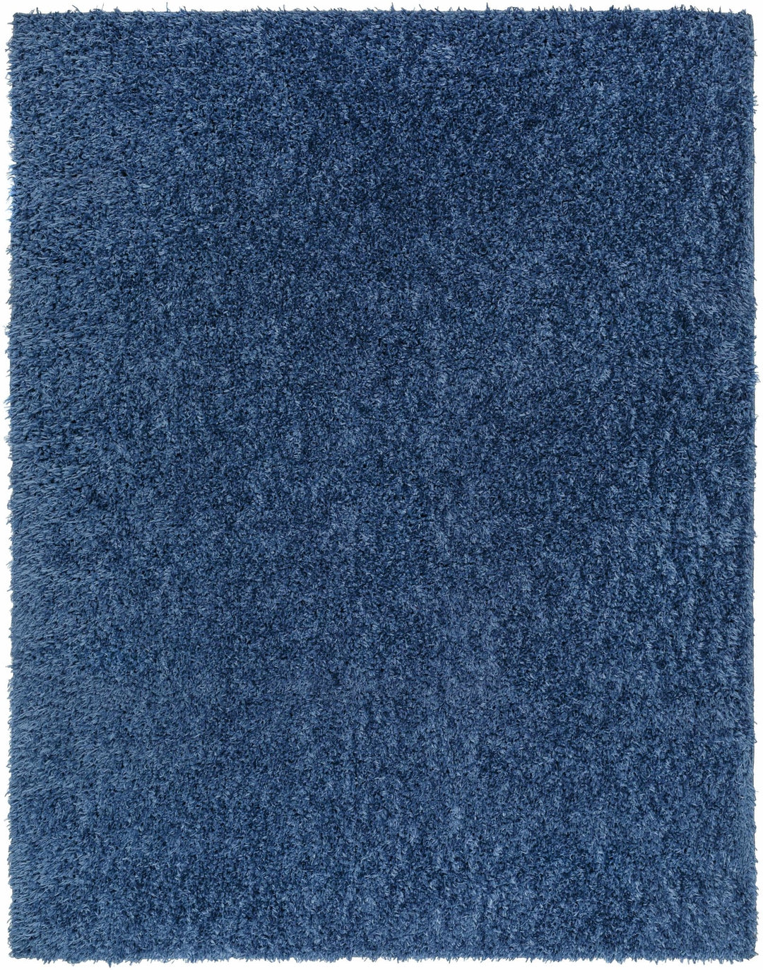 Modern Solid Blue Plush Pile Moroccan Style Washable Area Rug - The Rug Decor