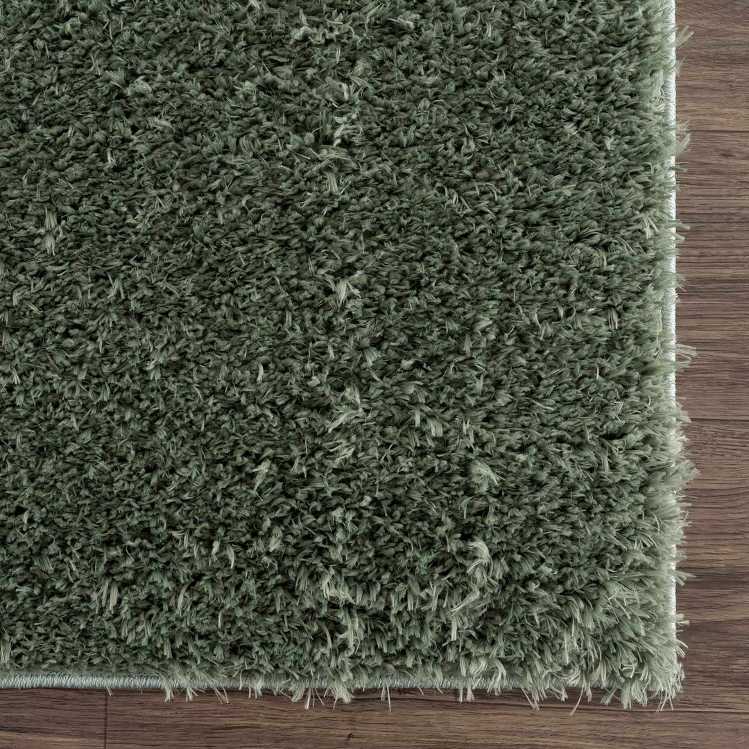 Modern Solid Dark Olive green Woven Plush area rug - The Rug Decor