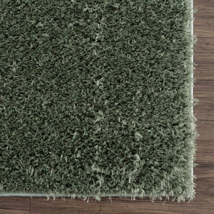 Modern Solid Dark Olive green Woven Plush area rug - The Rug Decor