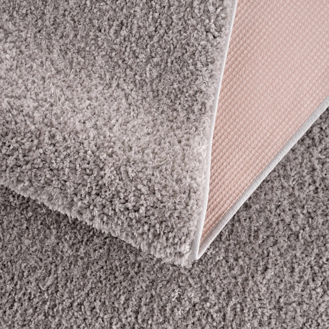 Modern Solid Plane light Gray Plush Pile Moroccan Style Multi size Washable Area Rug - The Rug Decor