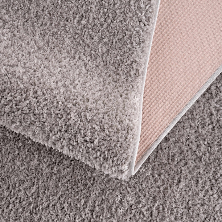 Modern Solid Plane light Gray Plush Pile Moroccan Style Multi size Washable Area Rug - The Rug Decor