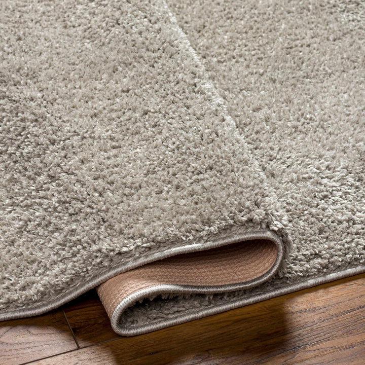 Modern Solid Plane light Gray Plush Pile Moroccan Style Multi size Washable Area Rug - The Rug Decor