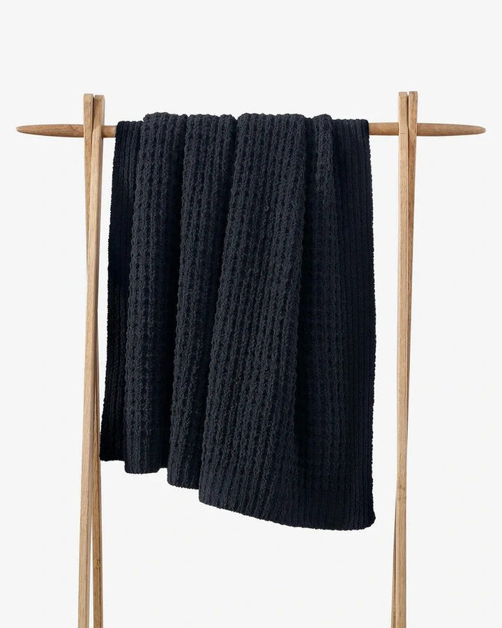 Multi Color Solid Knitted Waffle Lightweight Throw - The Rug Decor