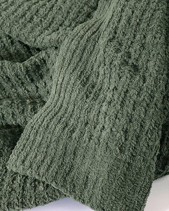 Multi Color Solid Knitted Waffle Lightweight Throw - The Rug Decor