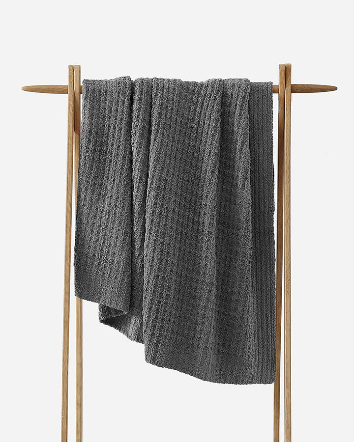 Multi Color Solid Knitted Waffle Lightweight Throw - The Rug Decor