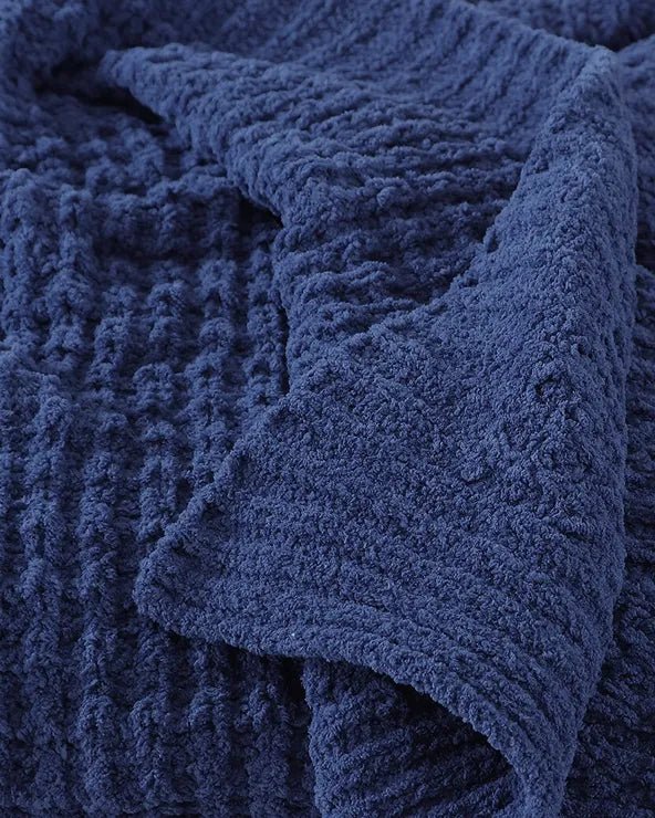 Multi Color Solid Knitted Waffle Lightweight Throw - The Rug Decor