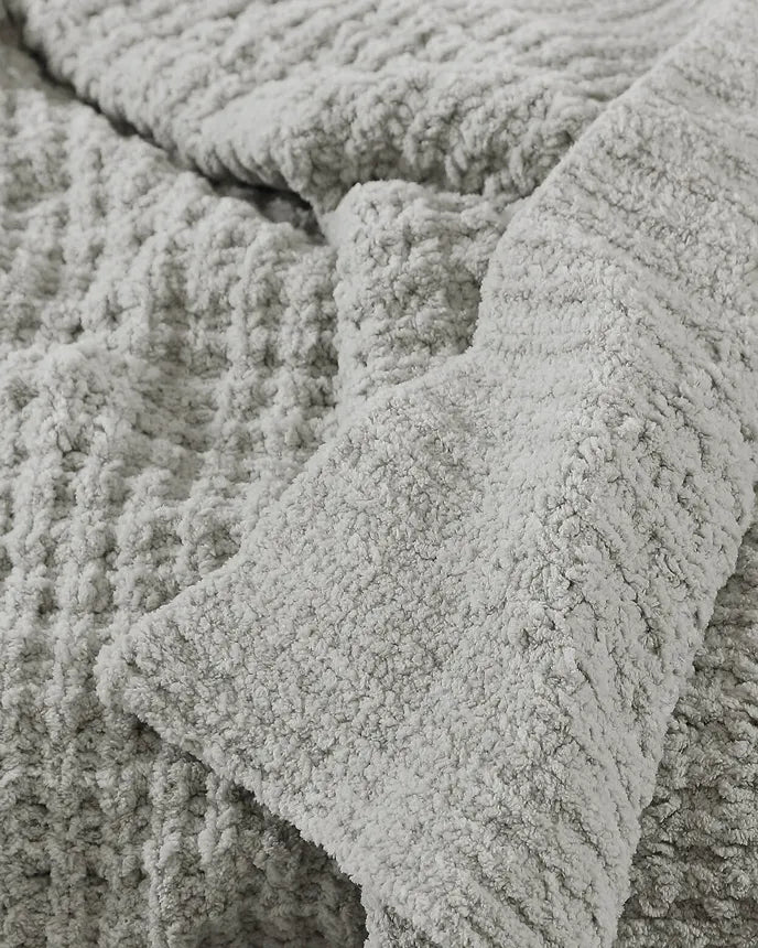 Multi Color Solid Knitted Waffle Lightweight Throw - The Rug Decor
