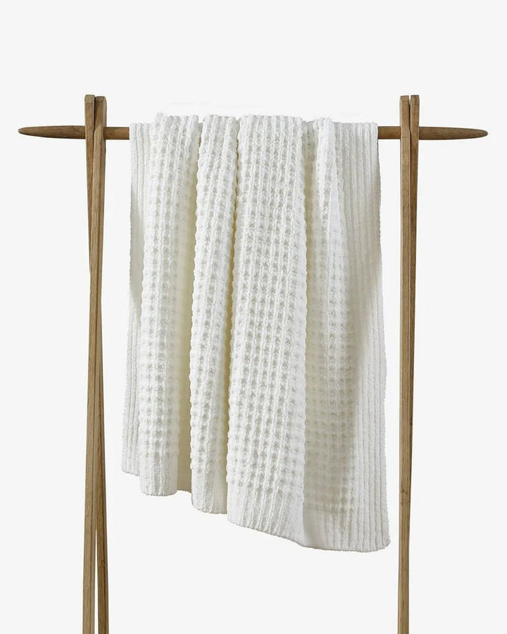 Multi Color Solid Knitted Waffle Lightweight Throw - The Rug Decor