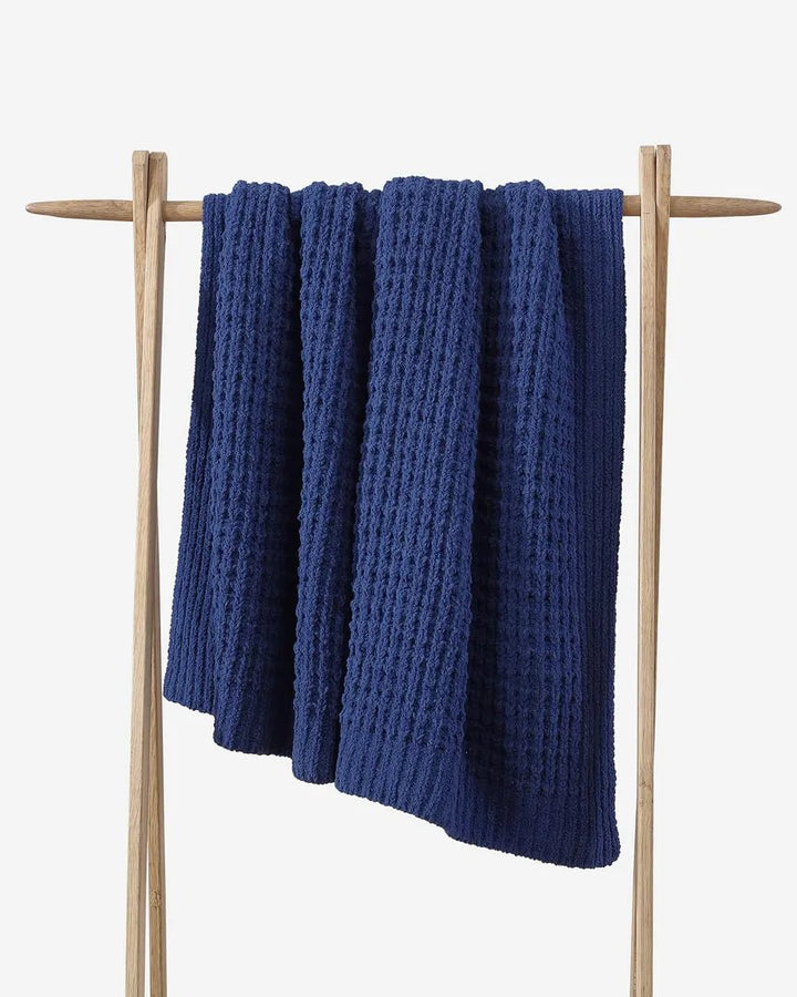 Multi Color Solid Knitted Waffle Lightweight Throw - The Rug Decor