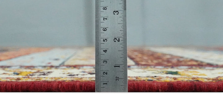 Multicolor Striped Wool Hand Woven Southwestern Lori Gabbeh Rug| KNT49 - The Rug Decor