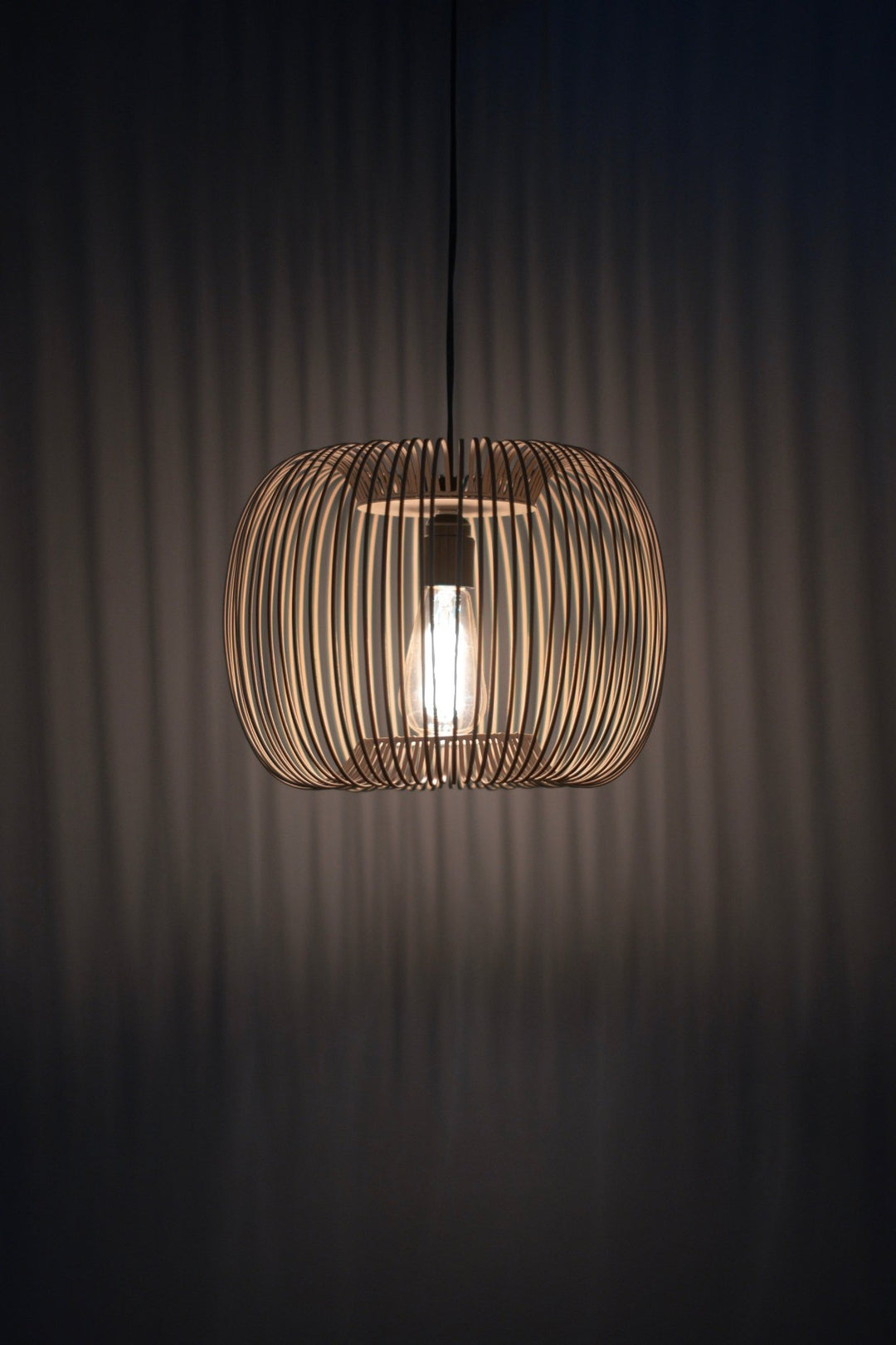 Natural Rattan Handcrafted Spiral Shaped Pendant Lamp - The Rug Decor