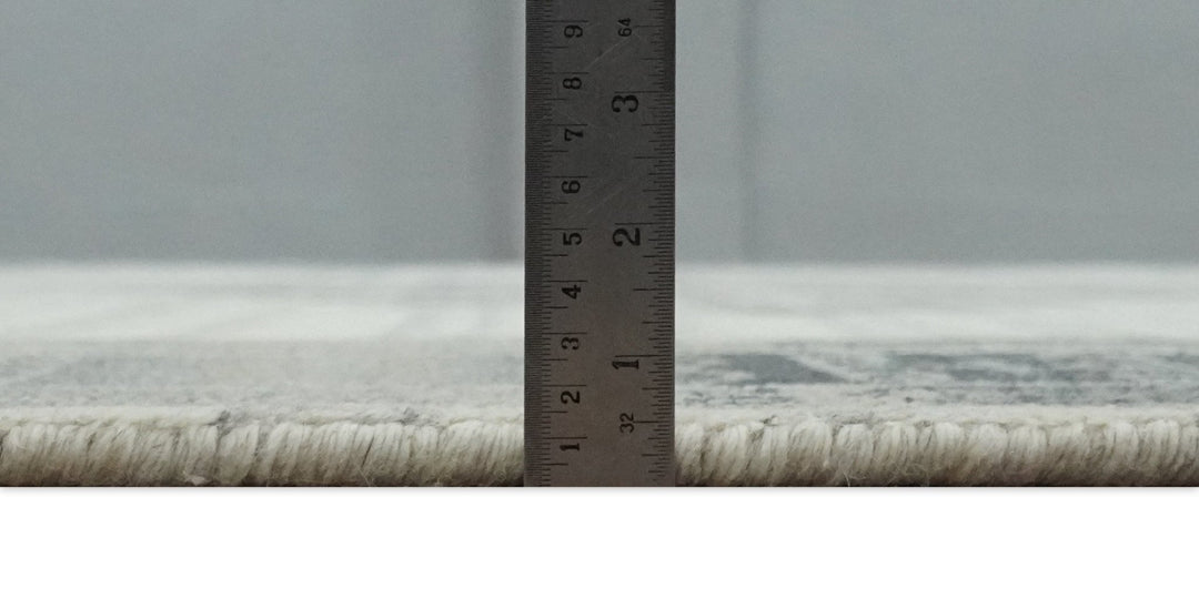 Natural Wool Hand Knotted Ivory and Gray Traditional Area Rug, Kids, Living Room and Bedroom Rug | MEHK3 - The Rug Decor