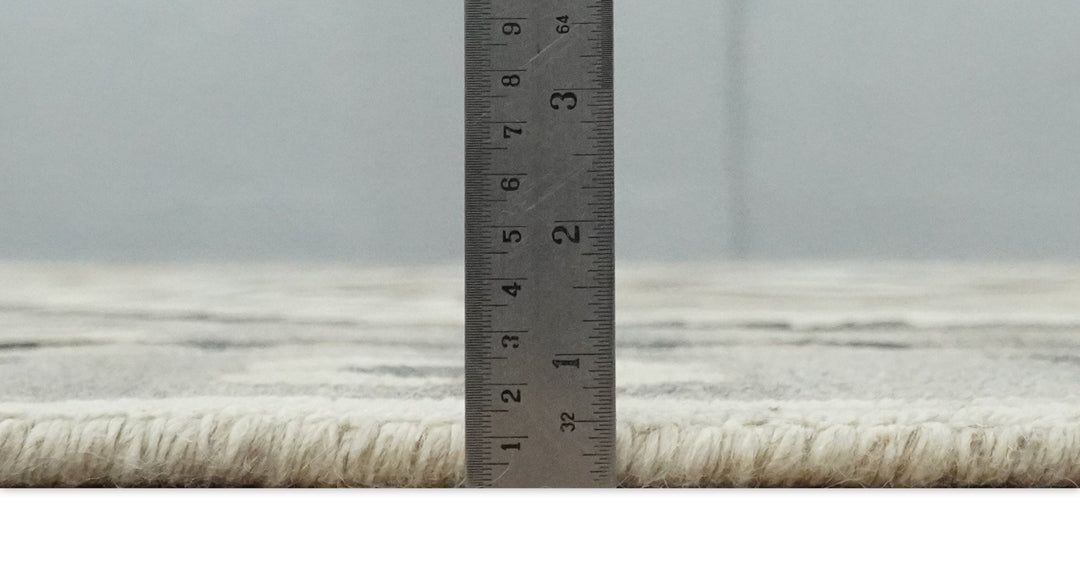 Natural Wool Hand Knotted Ivory, Beige and Charcoal Traditional Area Rug, Kids, Living Room and Bedroom Rug | MEHK2 - The Rug Decor