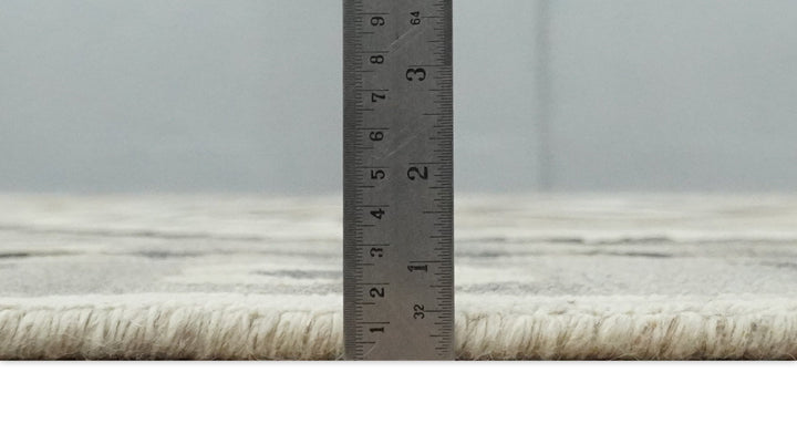 Natural Wool Hand Knotted Ivory, Beige and Charcoal Traditional Area Rug, Kids, Living Room and Bedroom Rug | MEHK2 - The Rug Decor