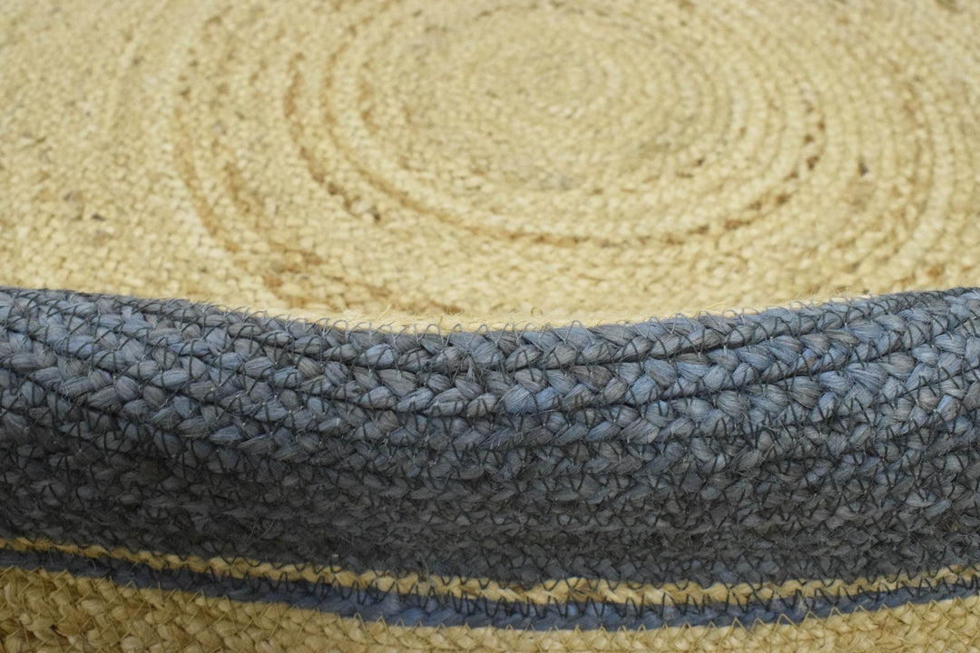 New 100% Natural Fiber 5 Feet Round Jute Rug, hand braided reversible rug | JR001 - The Rug Decor