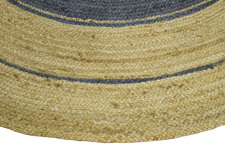 New 100% Natural Fiber 5 Feet Round Jute Rug, hand braided reversible rug | JR001 - The Rug Decor