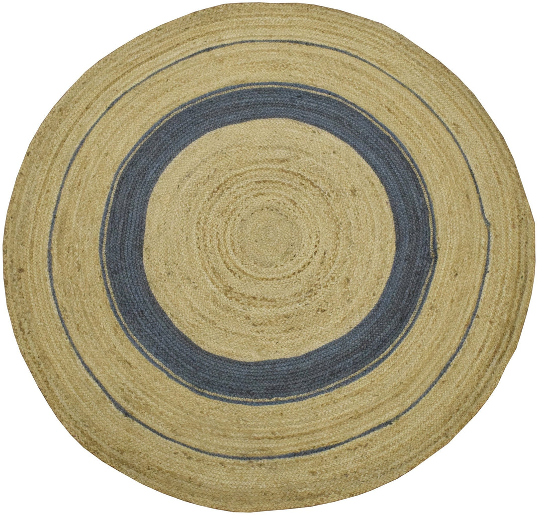 New 100% Natural Fiber 5 Feet Round Jute Rug, hand braided reversible rug | JR001 - The Rug Decor