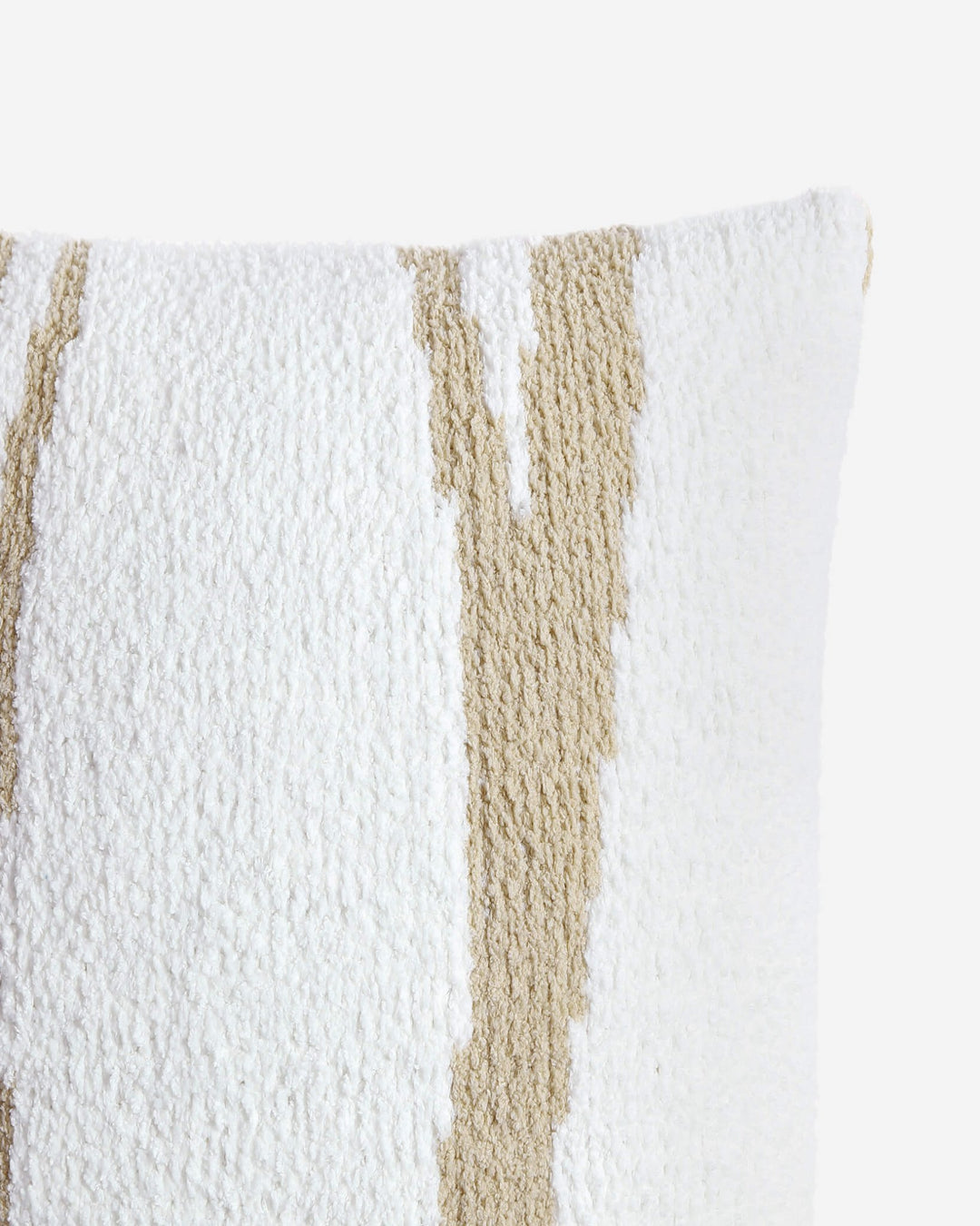 Off-White And Cloud Gray Soft and Cozy 20x20 Inch Striped Throw Pillow - The Rug Decor