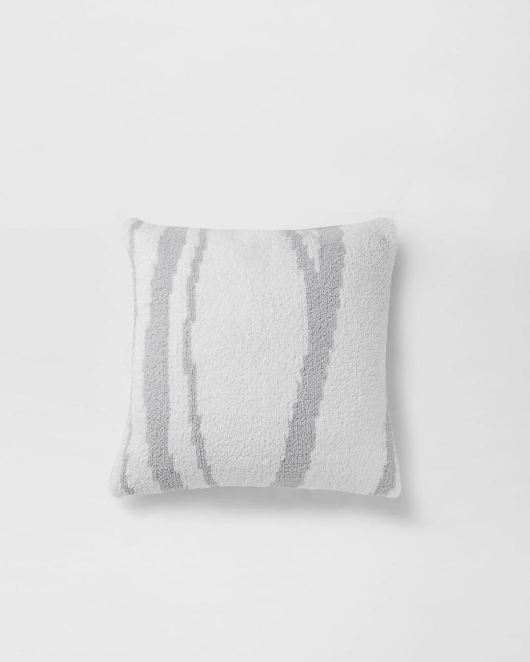 Off-White And Cloud Gray Soft and Cozy 20x20 Inch Striped Throw Pillow - The Rug Decor