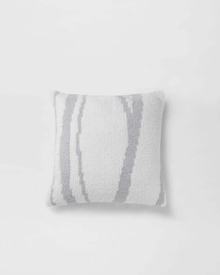Off-White And Cloud Gray Soft and Cozy 20x20 Inch Striped Throw Pillow - The Rug Decor