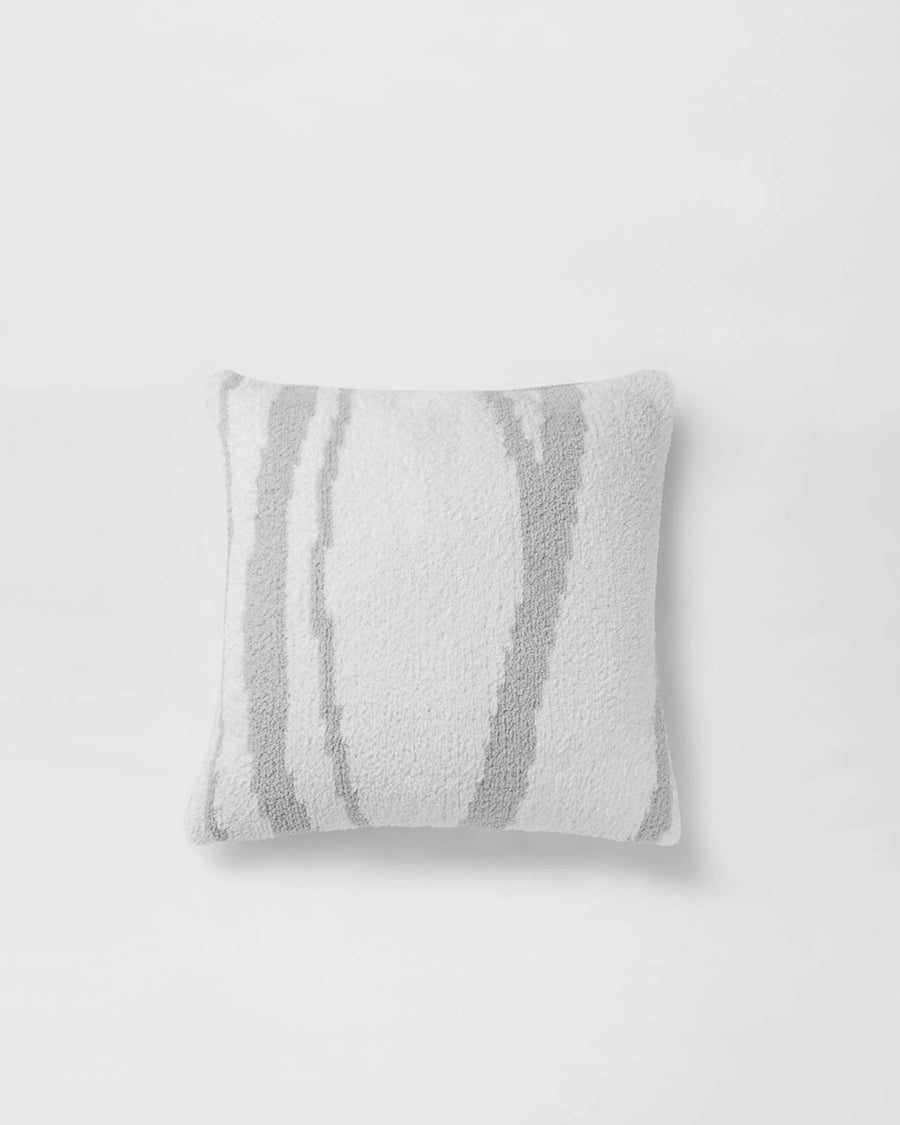 Off-White And Cloud Gray Soft and Cozy 20x20 Inch Striped Throw Pillow - The Rug Decor