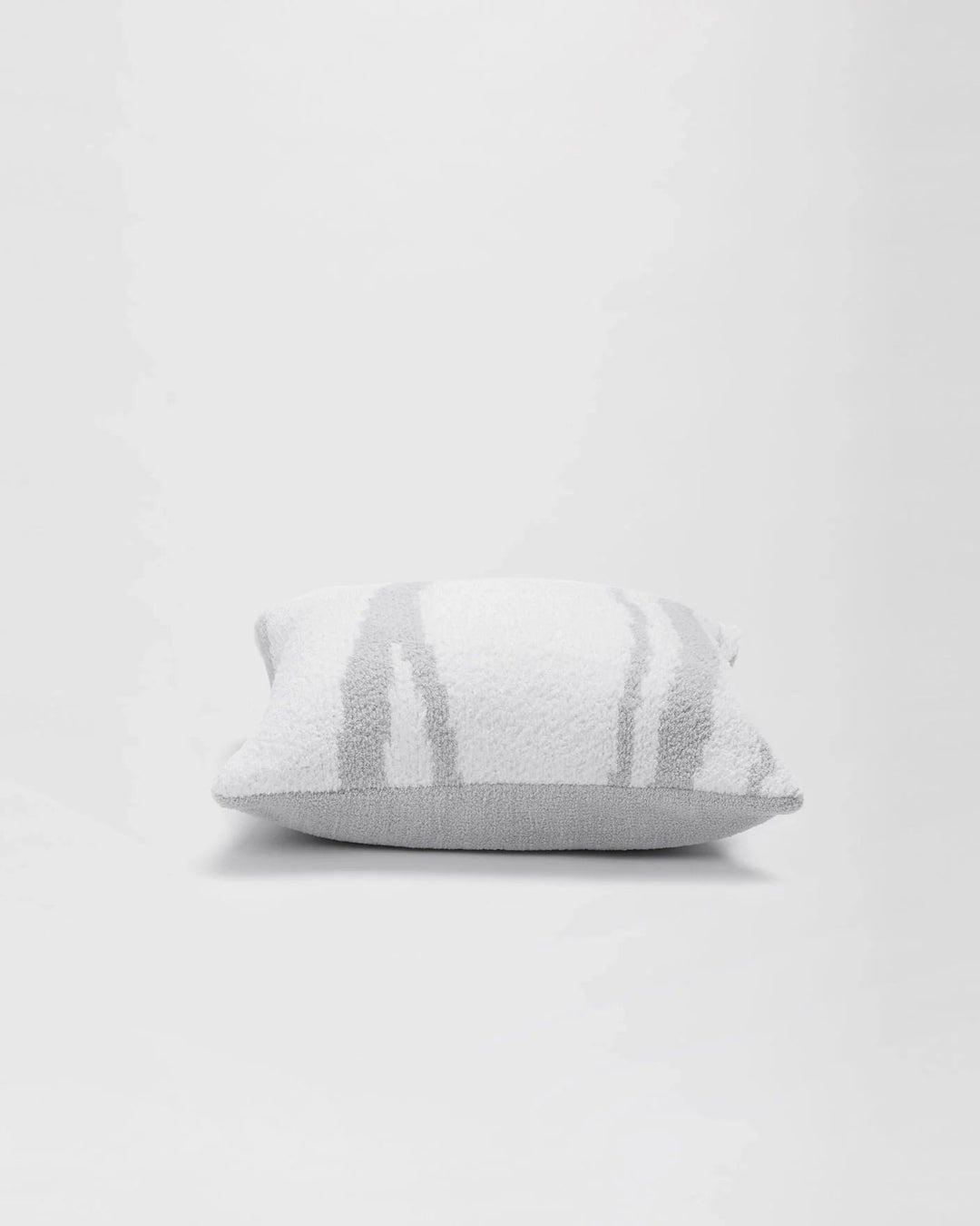 Off-White And Cloud Gray Soft and Cozy 20x20 Inch Striped Throw Pillow - The Rug Decor