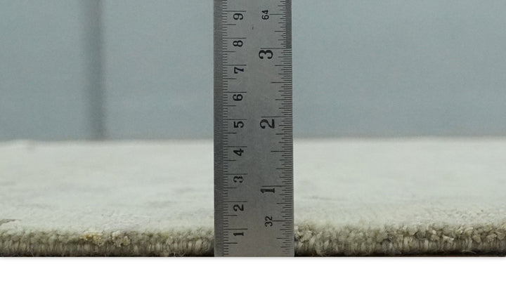 Olive and Dark Green and Silver 5x8 Hand Knotted Abstract Wool and Silk Area Rug - The Rug Decor