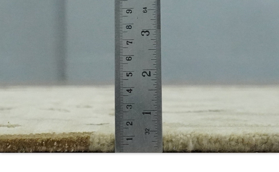 Olive, Brown and Charcoal Hand knotted 4x6 Abstract Wool and Art Silk Area Rug - The Rug Decor