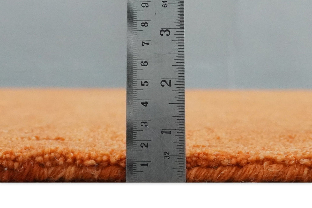 Orange Rust Solid Plane Woolen Hand Tufted 8x10 wool area Rug - The Rug Decor