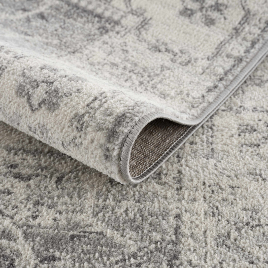 Oriental Bohemian Ivory and Gray Medium pile multi size Area Rug - The Rug Decor