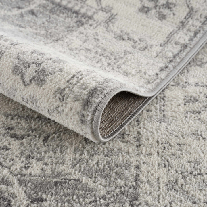 Oriental Bohemian Ivory and Gray Medium pile multi size Area Rug - The Rug Decor