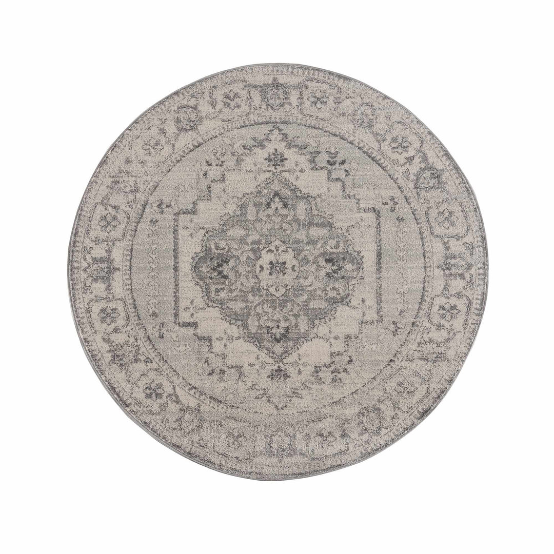 Oriental Bohemian Ivory and Gray Medium pile multi size Area Rug - The Rug Decor