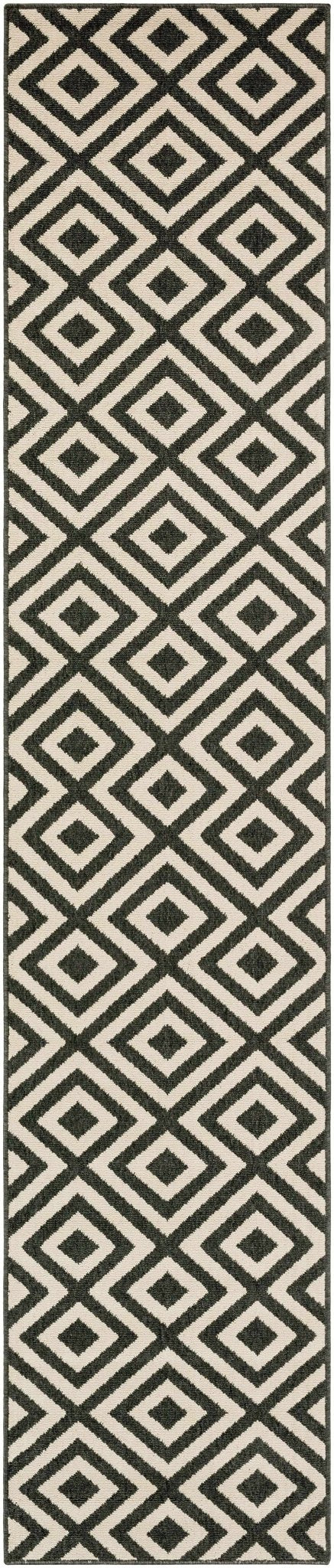 Outdoor Safe Modern Geometric Beige and Charcoal Multi size Area Rug - The Rug Decor