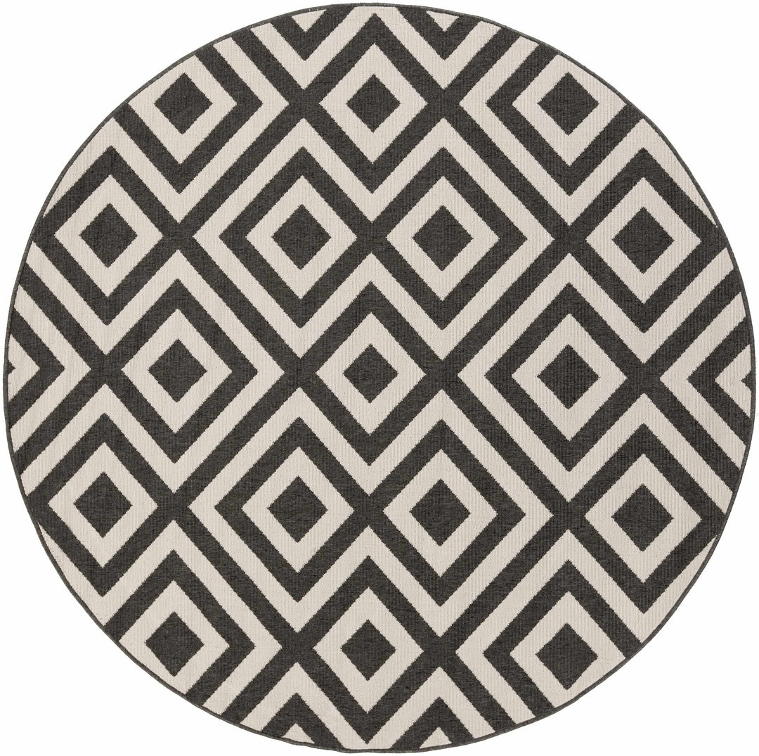 Outdoor Safe Modern Geometric Beige and Charcoal Multi size Area Rug - The Rug Decor