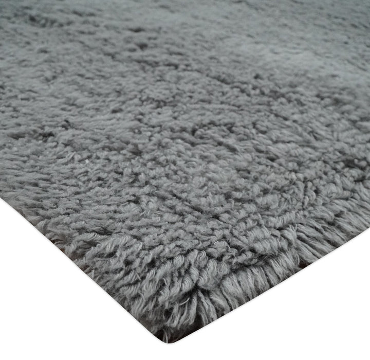 Plush Thick Beni Ourain 4x6, 5x8, 6x9, 8x10 and 9x12 Gray Moroccan Rug Made with fine new Zealand Wool | TRD2378 - The Rug Decor