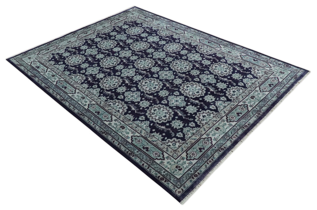 Premium Antique Style Silver, Gray and Black Hand knotted Traditional wool Area Rug - The Rug Decor