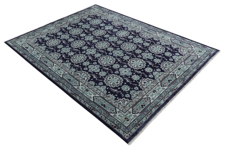 Premium Antique Style Silver, Gray and Black Hand knotted Traditional wool Area Rug - The Rug Decor