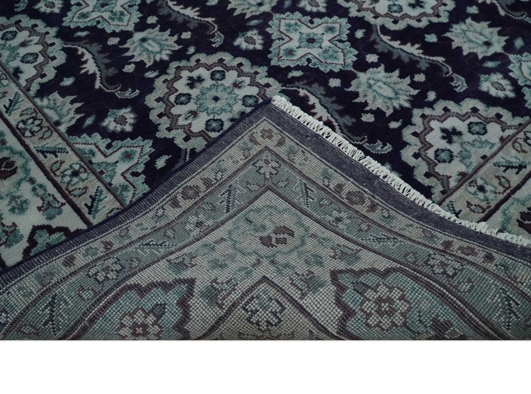 Premium Antique Style Silver, Gray and Black Hand knotted Traditional wool Area Rug - The Rug Decor