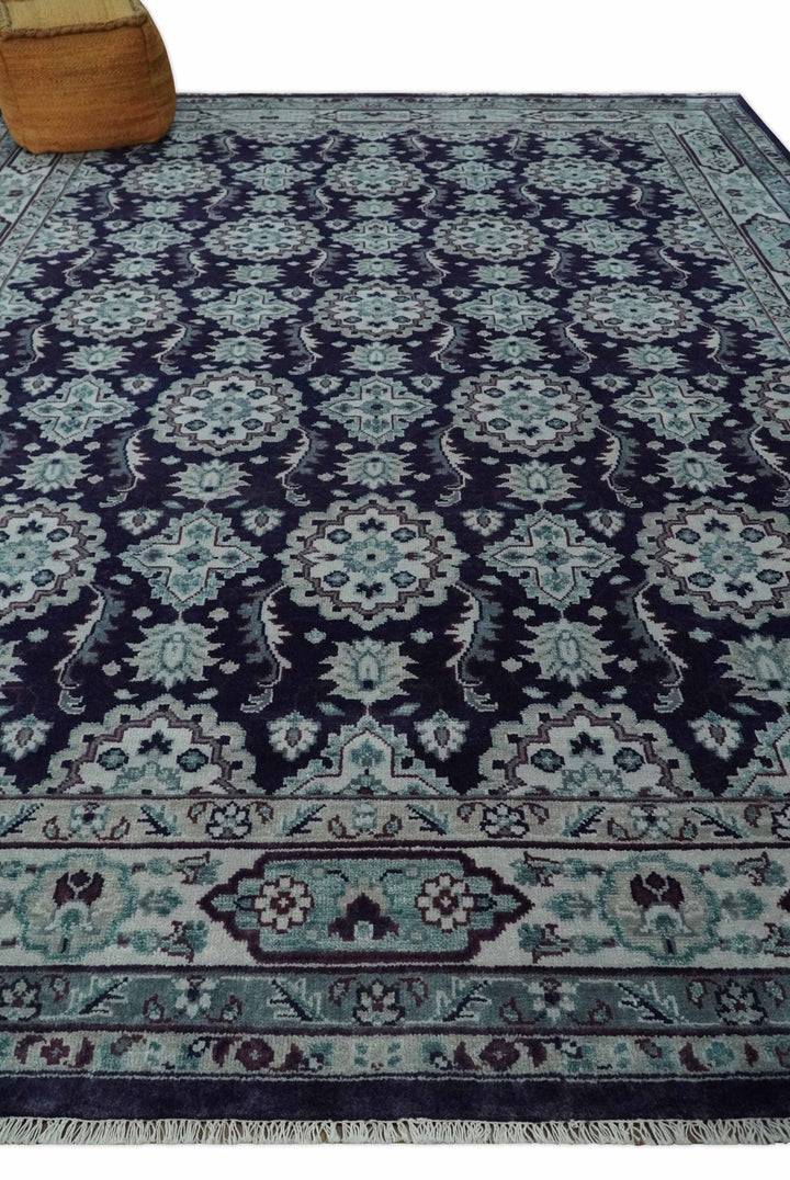 Premium Antique Style Silver, Gray and Black Hand knotted Traditional wool Area Rug - The Rug Decor