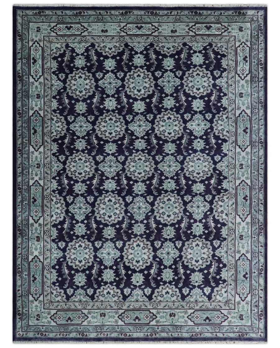 Premium Antique Style Silver, Gray and Black Hand knotted Traditional wool Area Rug - The Rug Decor