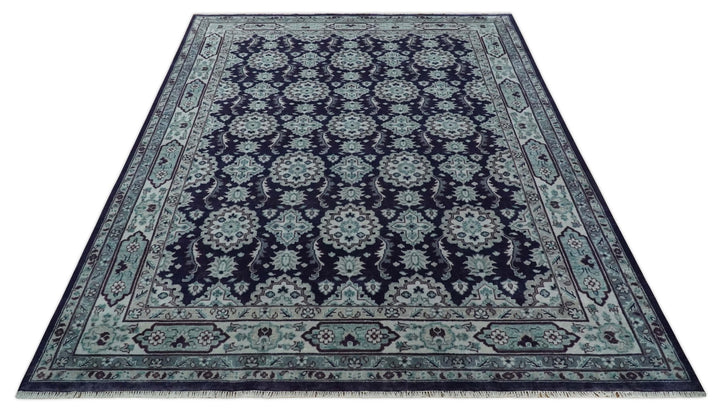 Premium Antique Style Silver, Gray and Black Hand knotted Traditional wool Area Rug - The Rug Decor