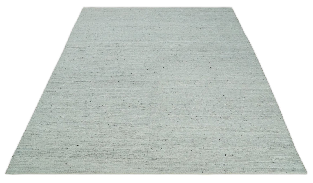 Premium Contemporary loop Pile Ivory Hand woven wool Area Rug - The Rug Decor