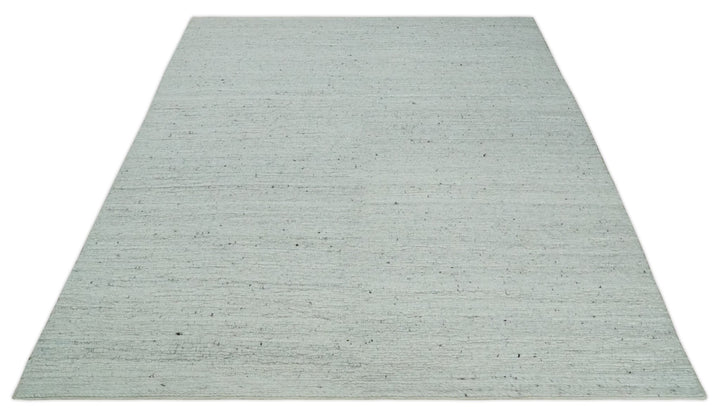 Premium Contemporary loop Pile Ivory Hand woven wool Area Rug - The Rug Decor